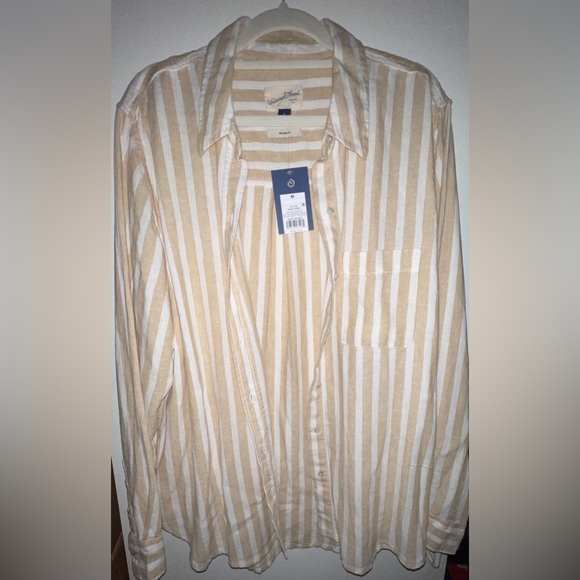 Linen/Rayon Button Down Shirt - Picture 1 of 4